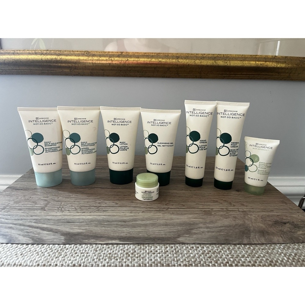 Arbonne Intelligence Not So Basic Skin Care Set Exfoliating Mask Shampoo Travel‎